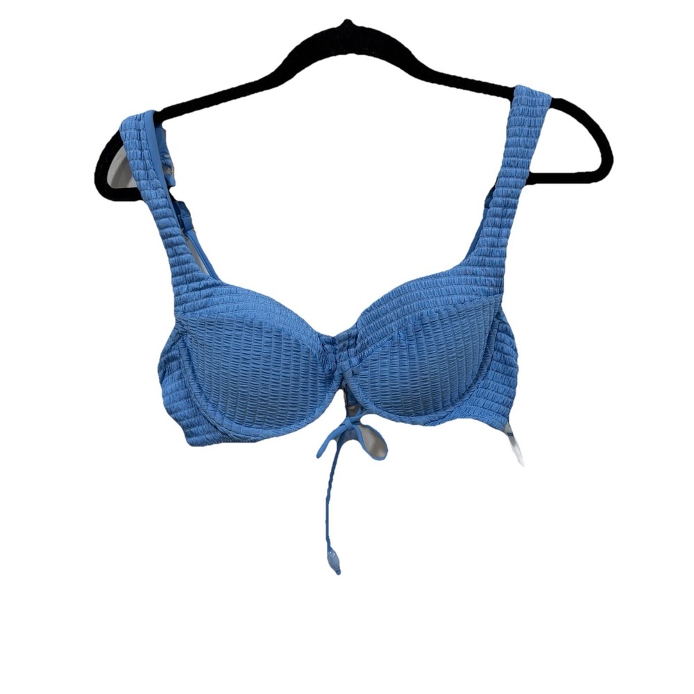 Isabella Rose Women's Blue Underwire Large Swim Top Separates Swimsuit